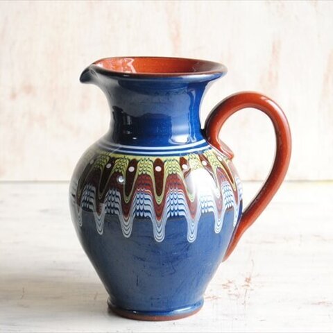 ドイツから 陶器の水差し ピッチャー ジャグ 花瓶 花器 一輪挿し フラワーベース アンティーク_230320