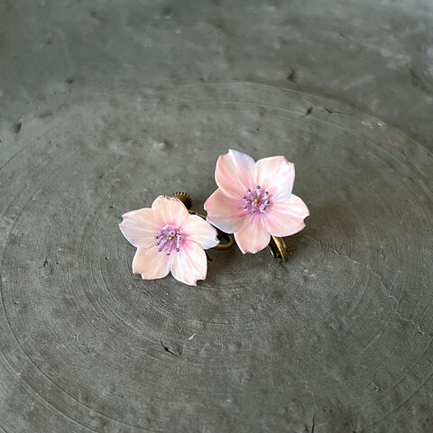 特集掲載*花朧-hanaoboro- 桜の耳飾り(受注制作)
